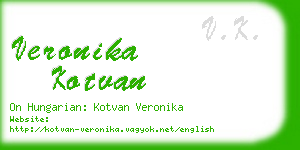 veronika kotvan business card